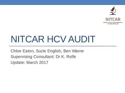 NITCAR HCV Audit Chloe Eaton, Suzie English, Ben Warne