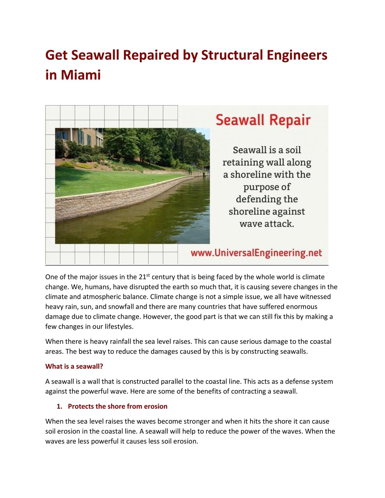 PDF-Get Seawall Repaired by Structural Engineers in Miami