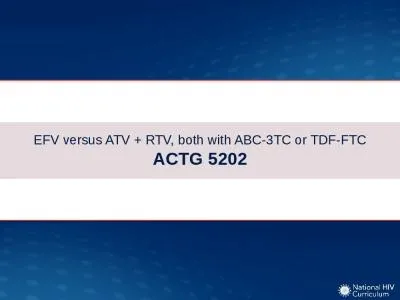 EFV versus ATV + RTV, both with ABC-3TC or TDF-FTC