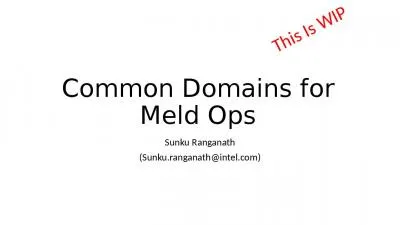 Common Domains for  Meld Ops