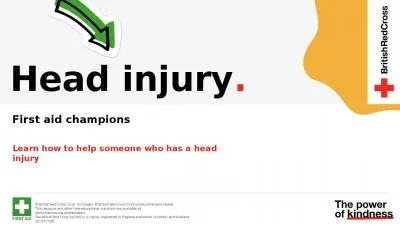 Head injury . First aid champions