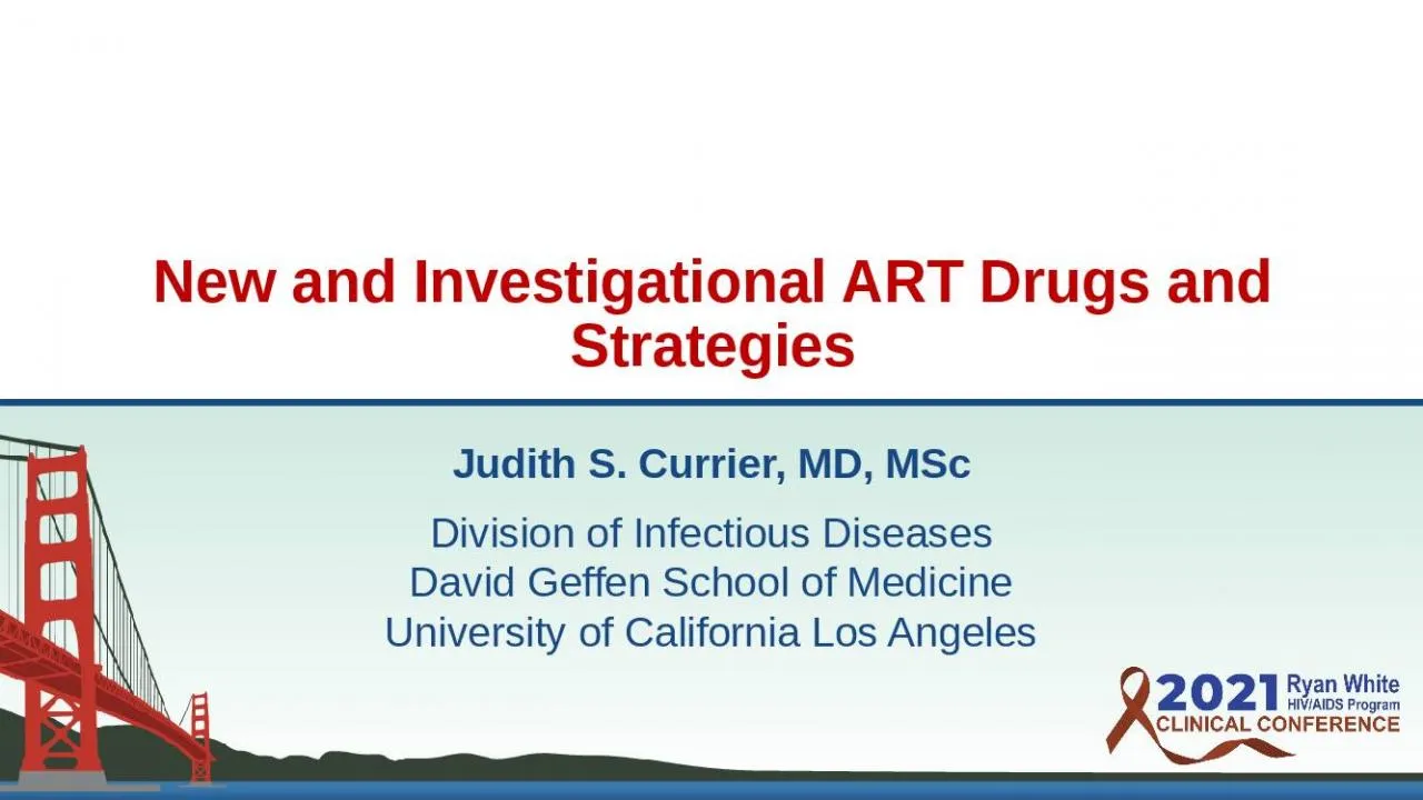 PPT-New and Investigational ART Drugs and Strategies