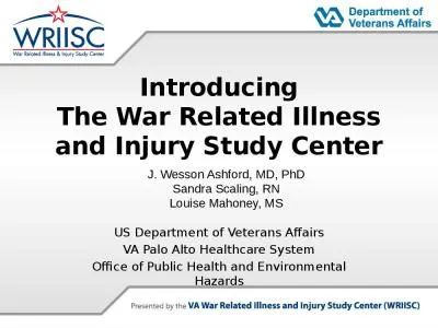 Introducing The War Related Illness and Injury Study Center