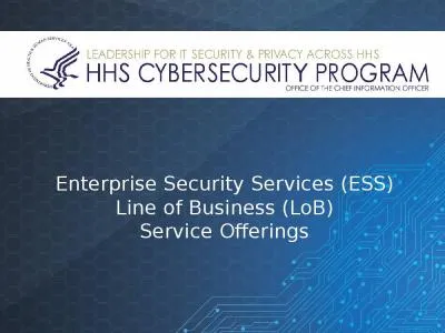 Enterprise Security Services (ESS)