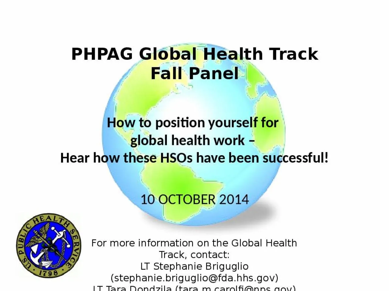 PPT-PHPAG Global Health Track