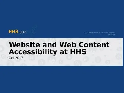 Oct 2017 Website and Web Content Accessibility at HHS