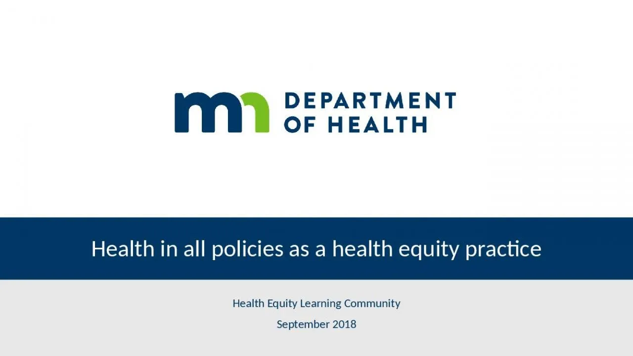 PPT-Health in all policies as a health equity practice