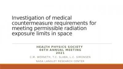 Investigation of medical countermeasure requirements for meeting permissible radiation