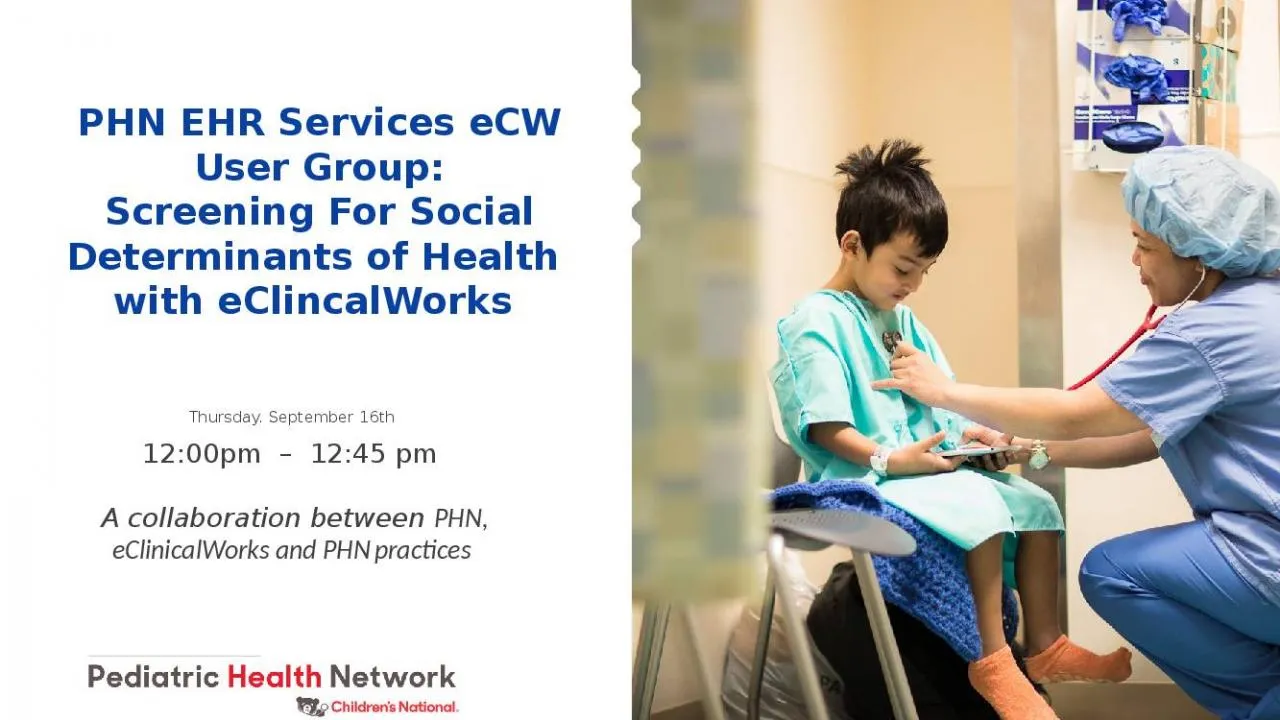 PPT-PHN EHR Services eCW User Group: