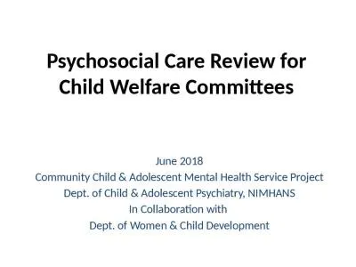 Psychosocial Care Review for