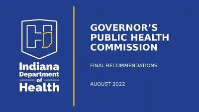 Governor’s  public health commission