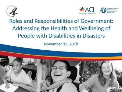 Roles and Responsibilities of Government: Addressing the Health and Wellbeing of People