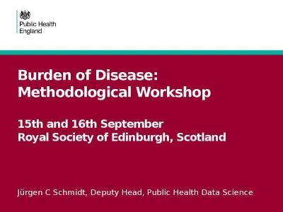 Burden  of Disease:  Methodological