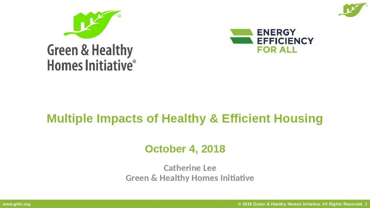 PPT-Catherine Lee Green & Healthy Homes Initiative