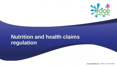 Nutrition and health claims regulation