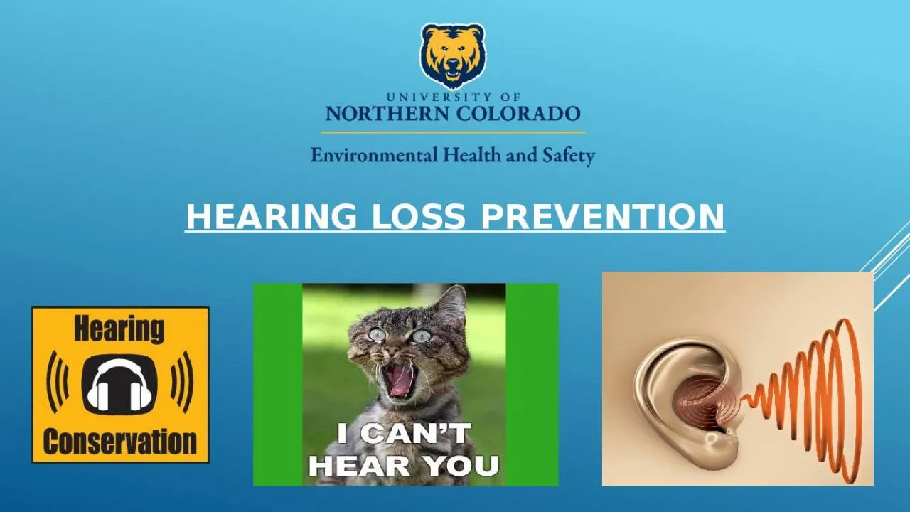 PPT-Hearing Loss Prevention Hearing Loss Statistics