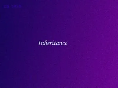 Inheritance Topics Inheritance