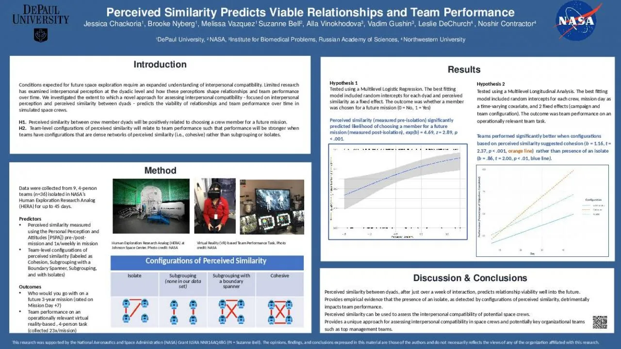 PPT-Perceived Similarity Predicts Viable Relationships and Team Performance