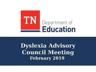 Dyslexia Advisory Council Meeting