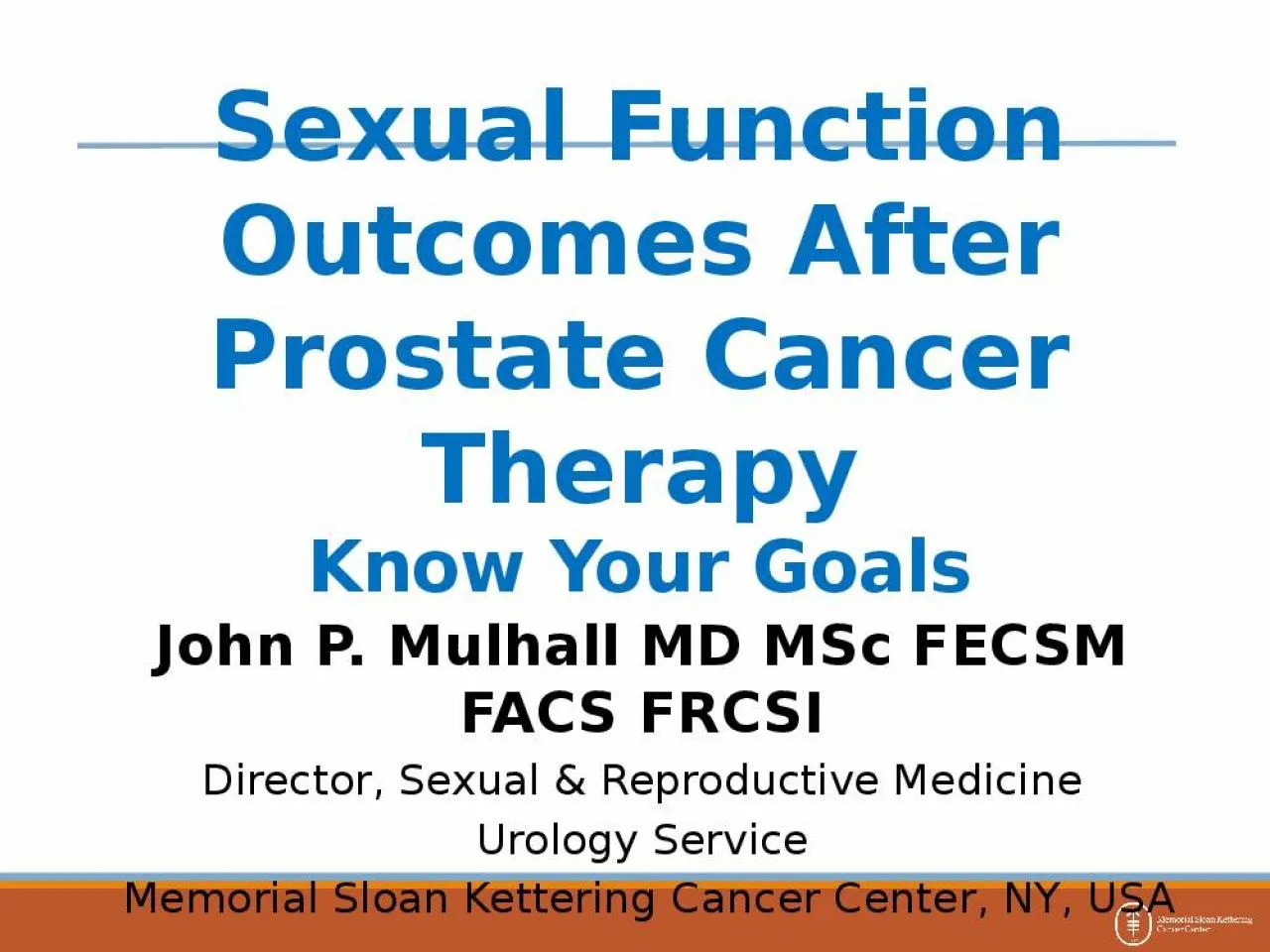 PPT-Sexual Function Outcomes After Prostate Cancer Therapy