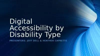 Digital Accessibility by Disability Type