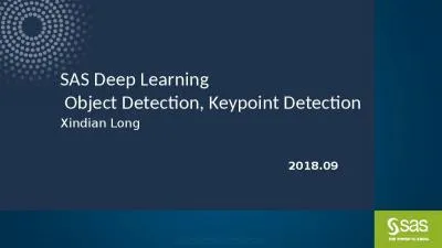 SAS Deep Learning   Object Detection, Keypoint Detection