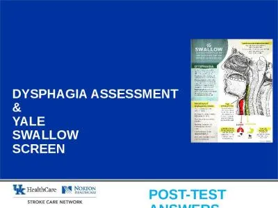 Dysphagia Assessment &