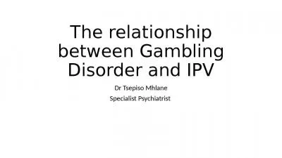 The relationship between Gambling Disorder and IPV