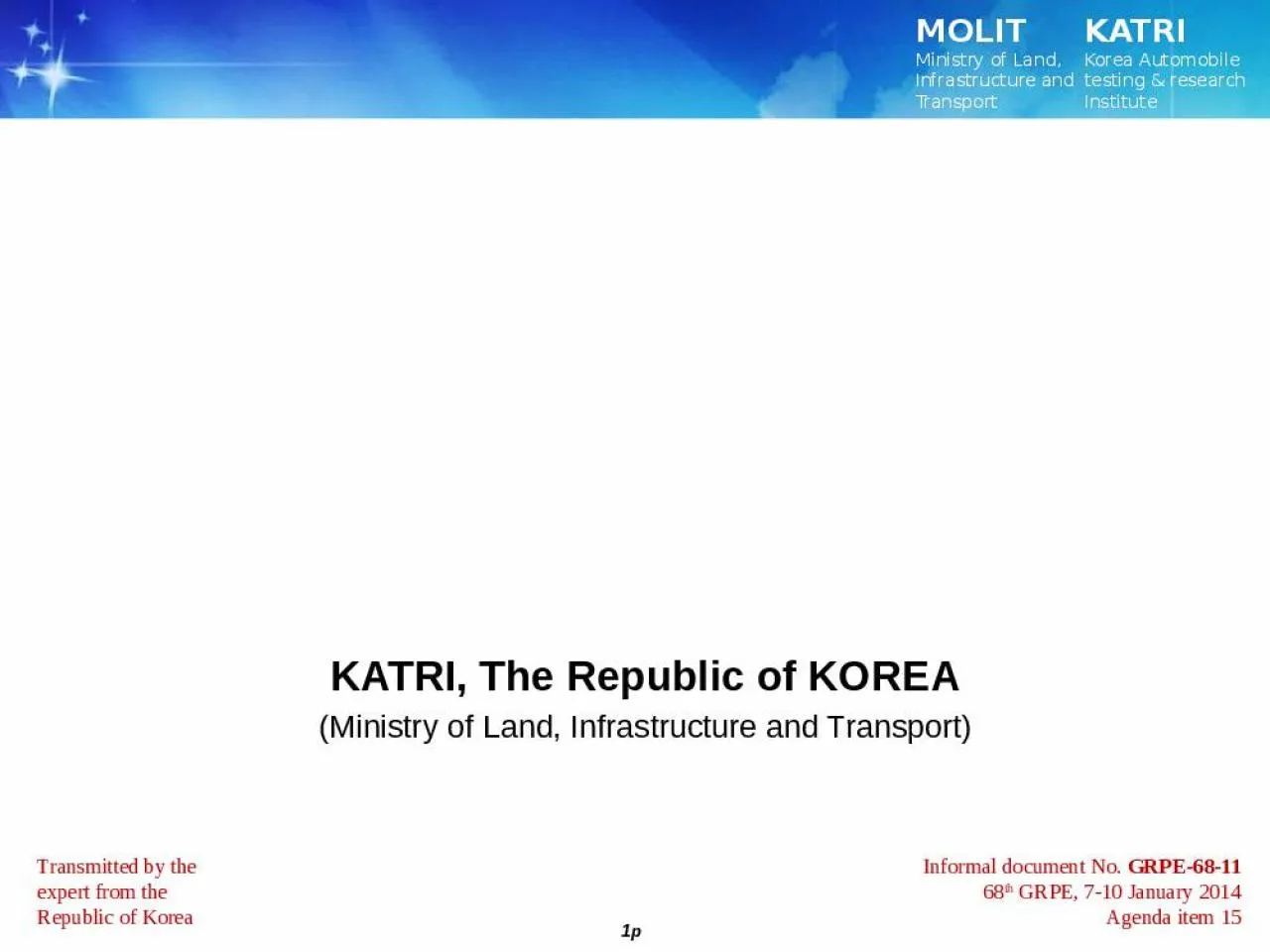 PPT-lnformation of Korea Cases on Vehicle Indoor Air Quality