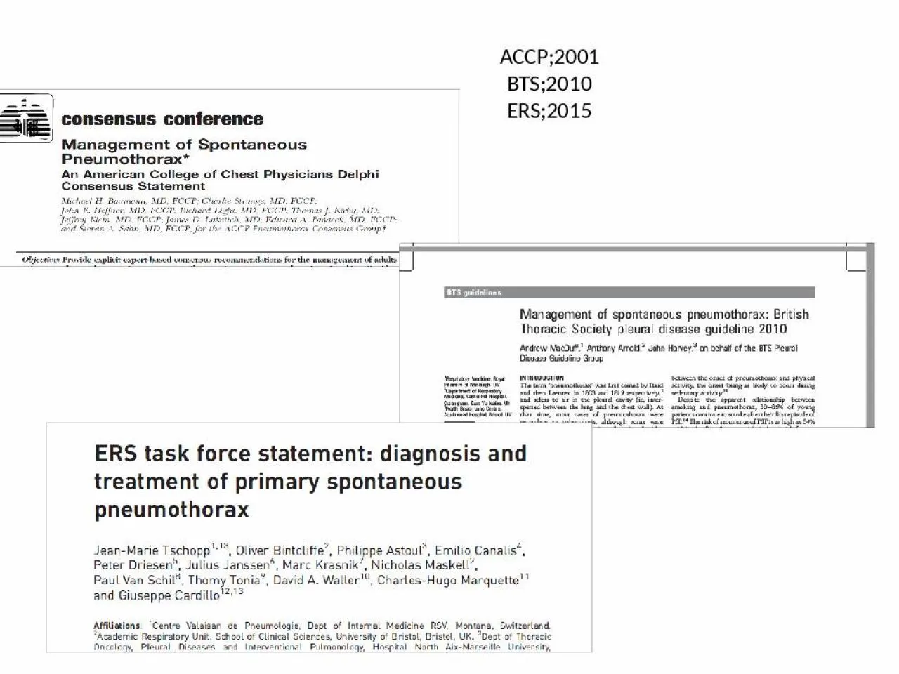 PPT-ACCP;2001 BTS;2010 ERS;2015