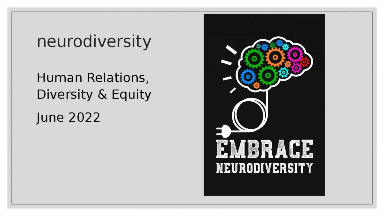 PPT-neurodiversity Human Relations, Diversity & Equity