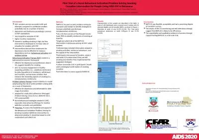 Introduction HIV+ smokers are less successful with quit attempts compared to uninfected