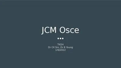 JCM Osce TKOH Dr CK Sin, Dr