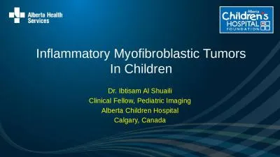 Inflammatory  M yofibroblastic Tumors In Children