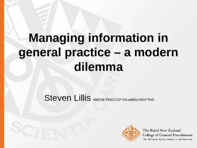 Managing information in general practice – a modern dilemma