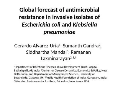 Global forecast of antimicrobial resistance in invasive isolates of