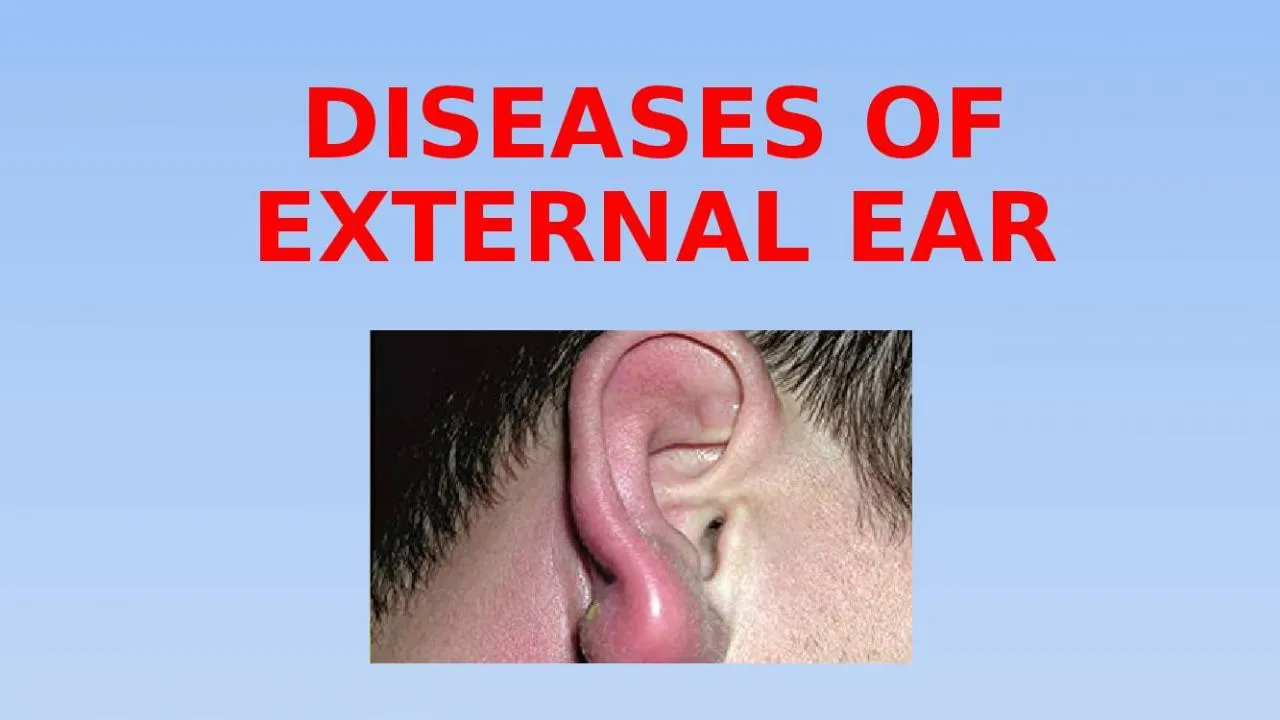 PPT-DISEASES OF EXTERNAL