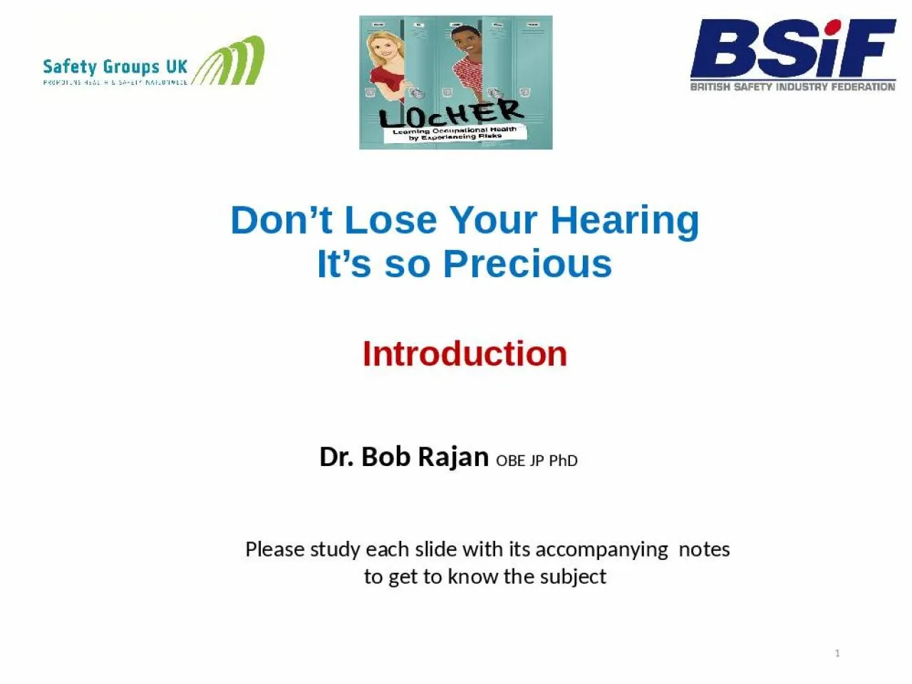 PPT-Don’t Lose Your Hearing