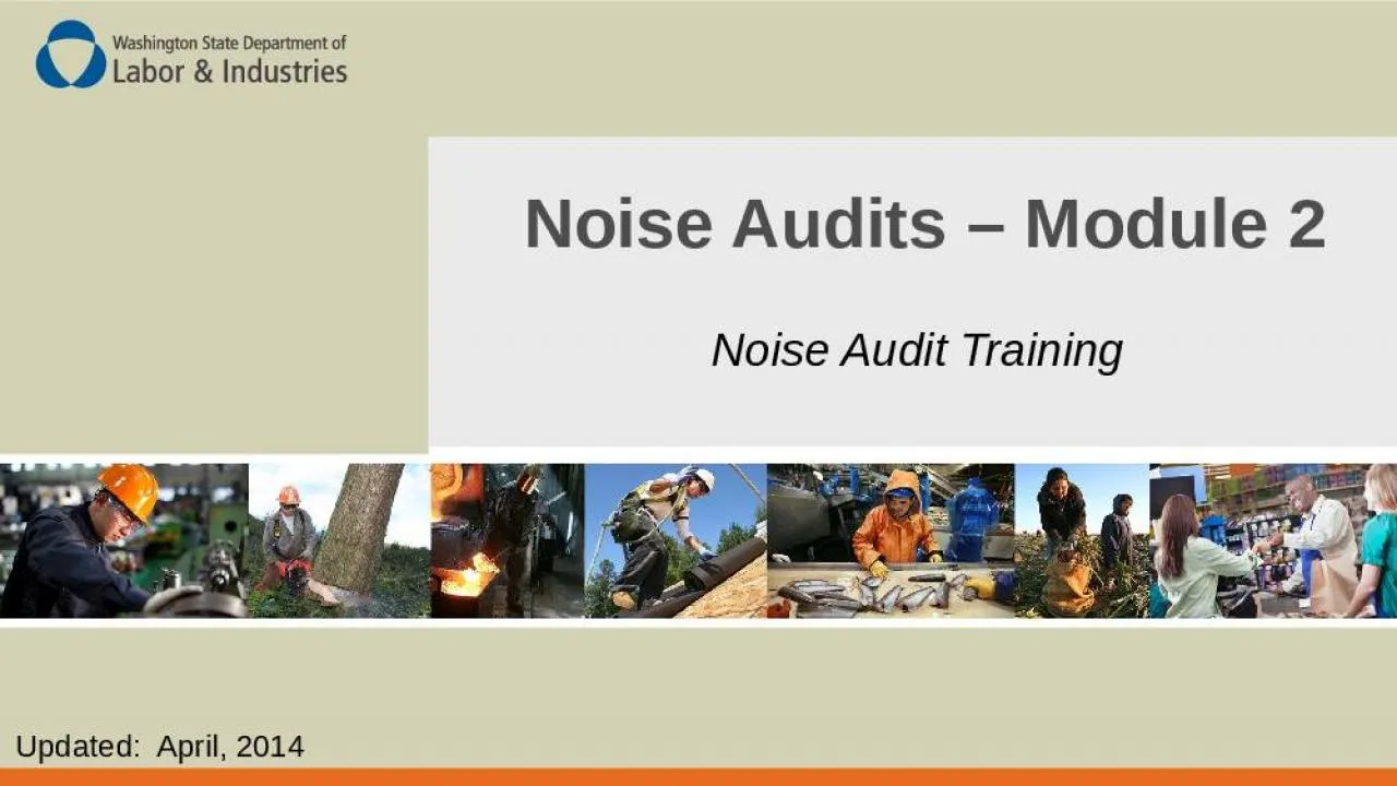 PPT-Noise Audits – Module 2