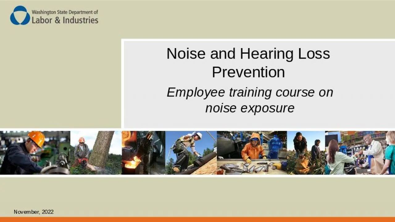 PPT-Employee training course on noise exposure