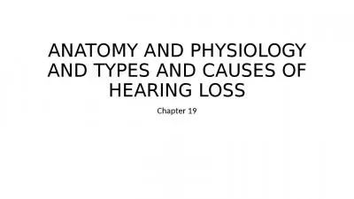 ANATOMY AND PHYSIOLOGY AND TYPES AND CAUSES OF HEARING LOSS