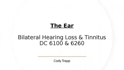 The Ear Bilateral Hearing Loss & Tinnitus