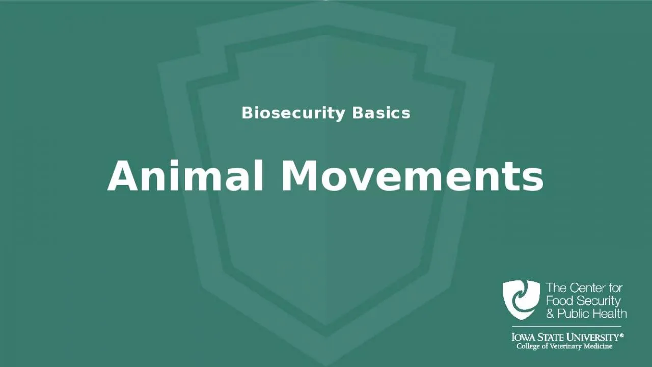 PPT-Animal Movements Biosecurity Basics