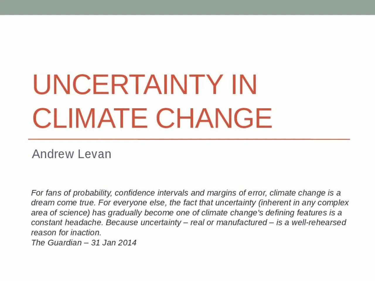 PPT-Uncertainty in climate change