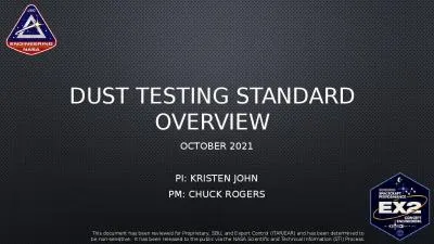 Dust Testing Standard Overview