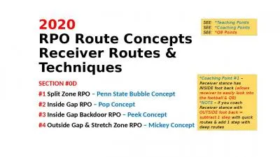 2020 RPO Route Concepts Receiver Routes & Techniques