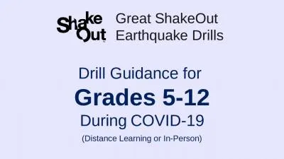 2020 ShakeOut: Earthquake Drills During COVID-19