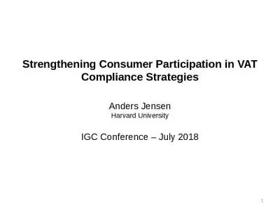 Strengthening Consumer Participation in VAT Compliance Strategies