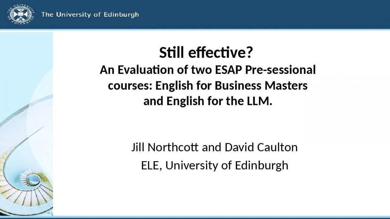 PPT-Jill Northcott and David Caulton