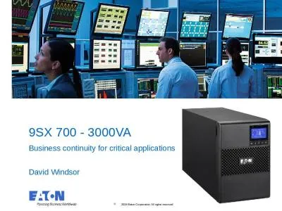 9SX 700 - 3000VA Business continuity for critical applications